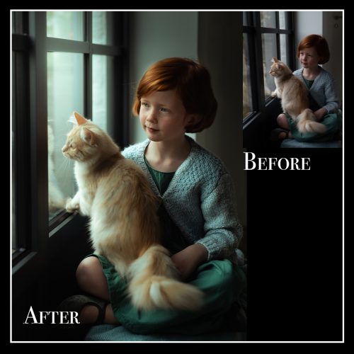 Before and after portrait
